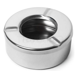 Cinzeiro de Mesa com Tampa Giratória 9,5cm Organizador Decorativo Redondo