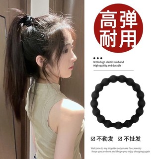 Esportes bandana correndo laço de cabelo Anti-deslizamento antiderrapante cabelo alta elástica caso de couro rabo de cav