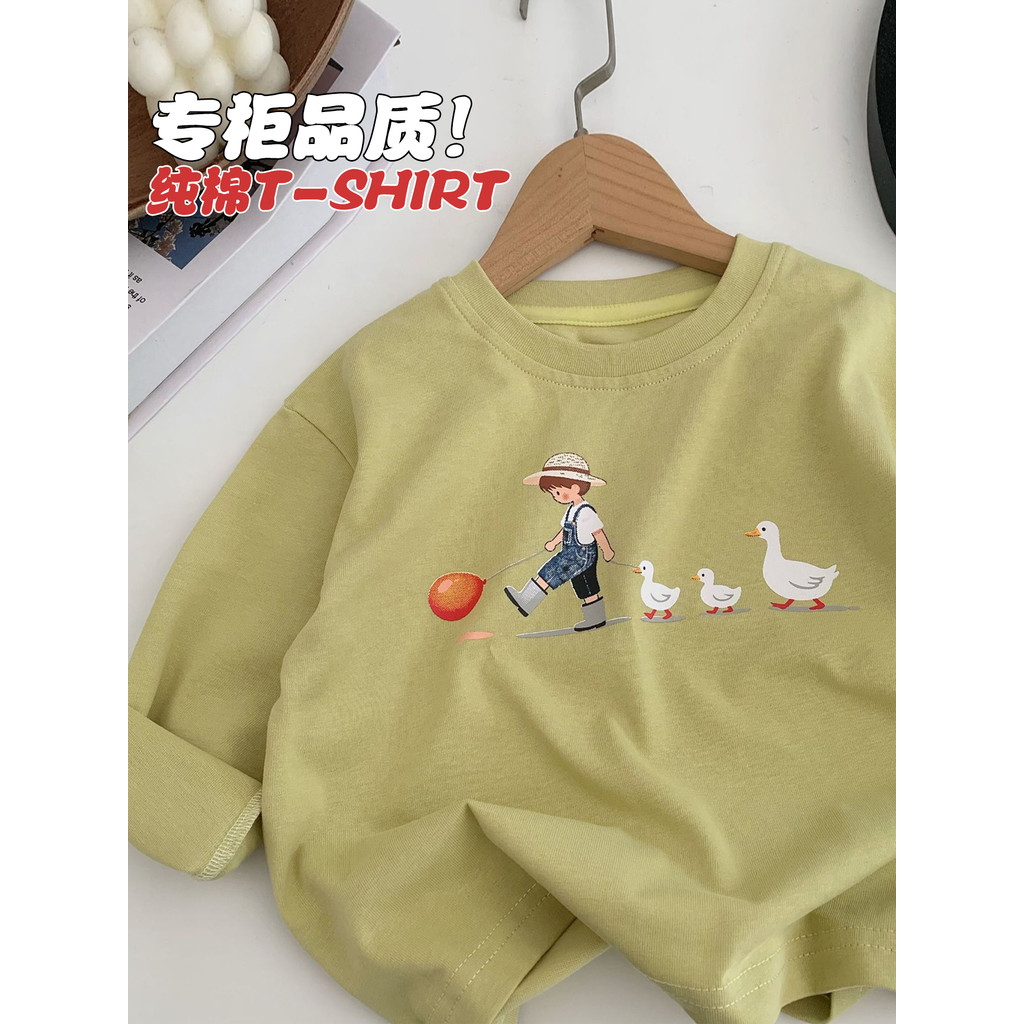 Crianças crianças roupas meninos puro algodão manga comprida camiseta dos desenhos animados Casual 2026 primavera outono