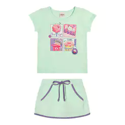 Conjunto Infantil Menina Docinhos Elian Verde