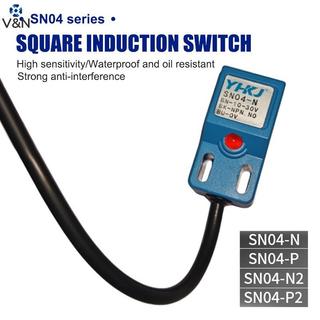 (V & N) NPN PNP SN04-P N2 P2 Interruptor De Proximidade Do Sensor De Detecção De Metal , Usado Para Indução Quadrado .