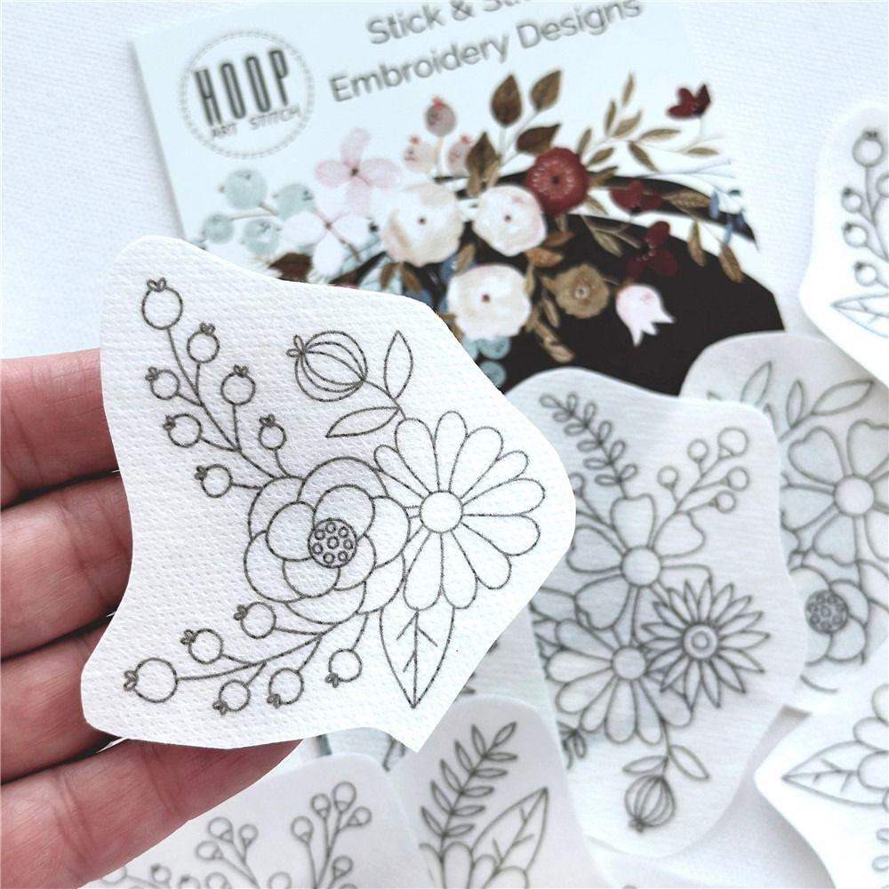 Bordado Mão Padrão Stick Água Solúvel Bordado Estabilizador Transferência Patch Papel Roupas Backing DIY Artesanal