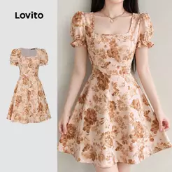 Lovito Vestido Casual de Primavera/verão Feminino L198ED356