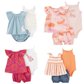 LUCKY BABY/conjunto de roupa e fralda/conjunto de 3 peças para bebê menina/conjunto para bebê menina/conjunto de verão p