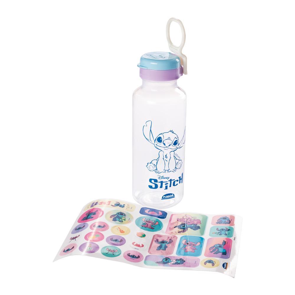 Garrafa Stitch Ohana Customizável Adesivos 600 ml Plasútil