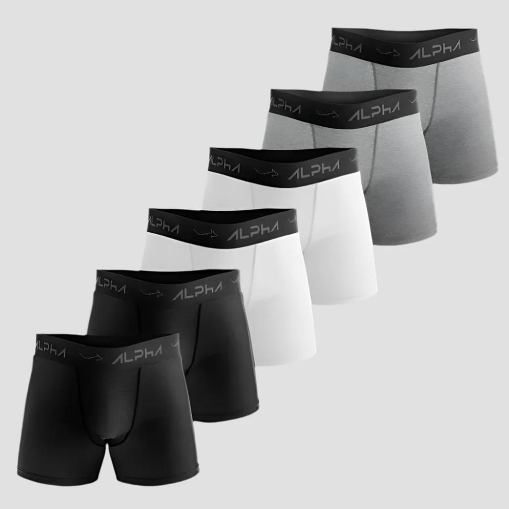 Kit 6 Cuecas Cotton Masculinas Dry Academia - Alpha Co