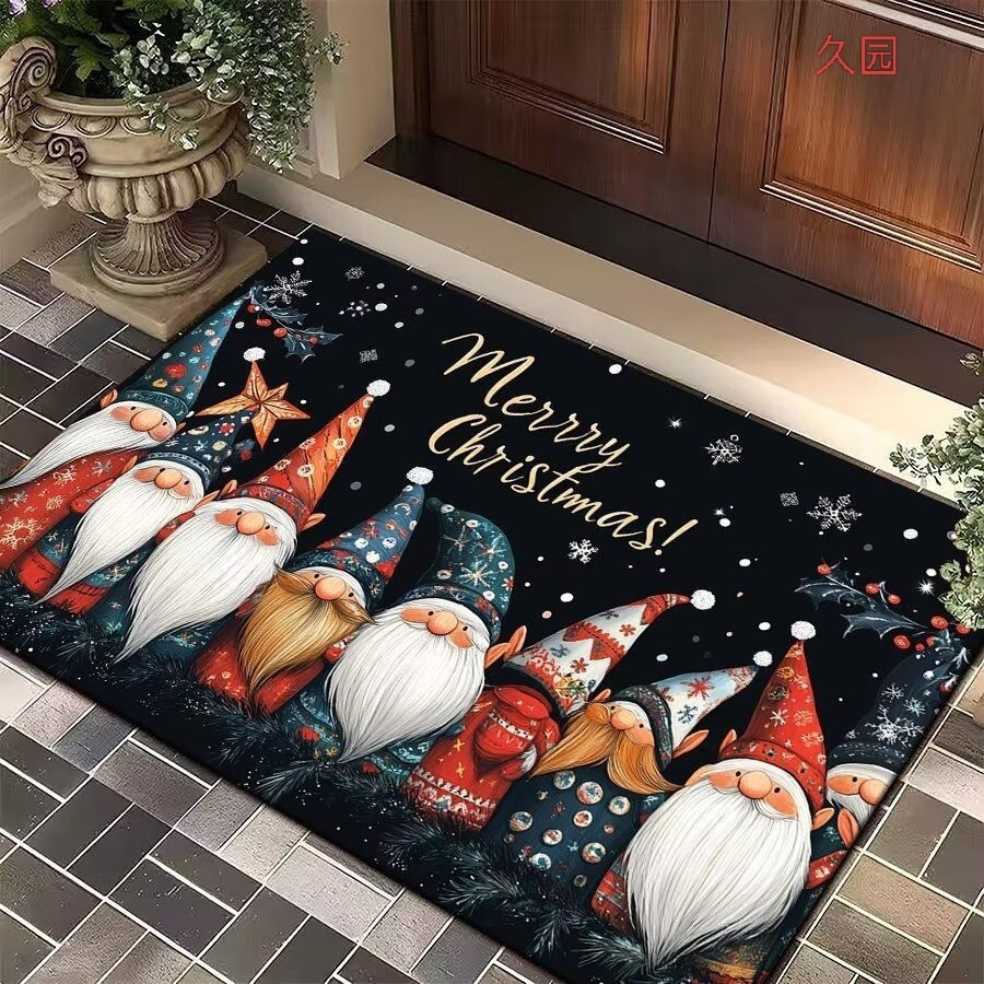 Santa diatom lama tapete de entrada palmilha mudando festivo diatom lama antiderrapante tapete antiderrapante