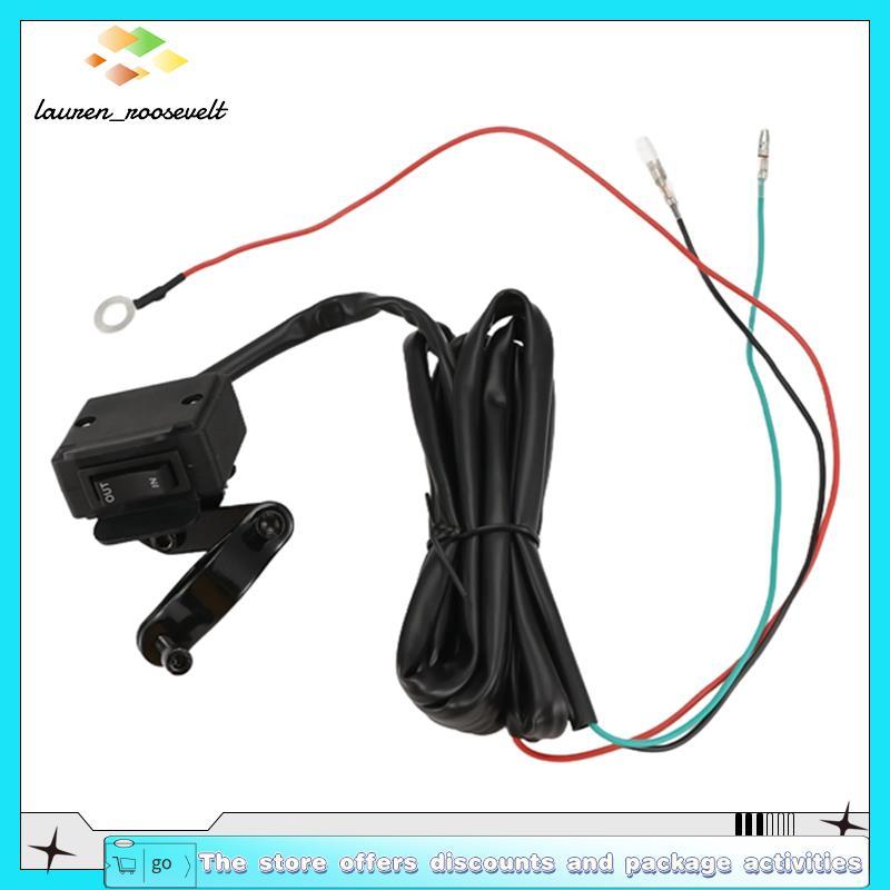Interruptor De Polegar Oscilante De Guincho 12V Com Suporte De Montagem Kit De Linha De Controle De Guiador Para ATV UTV