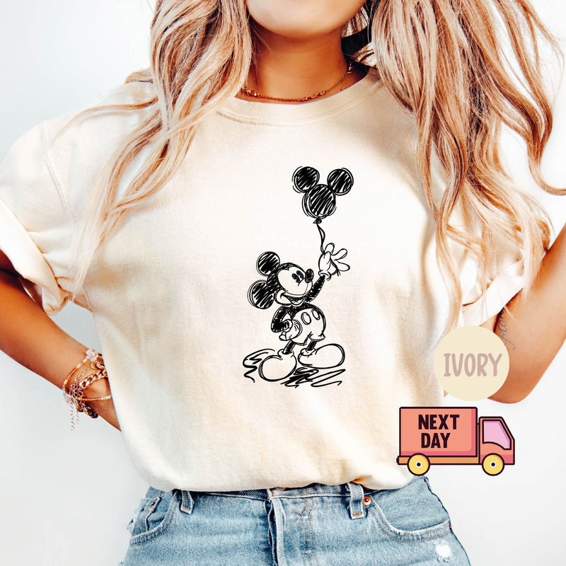 Camiseta Feminina Com Estampa do Mickey Mouse Com Bolinhas Confortável Linda Estilosa Moda Feminina Casual