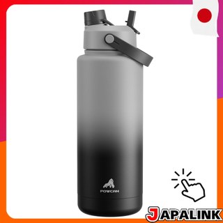 POWCAN Garrafa Térmica 2 em 1 com Canudo e Tampa para Esportes Viagem Escola 【Direct from Japan】