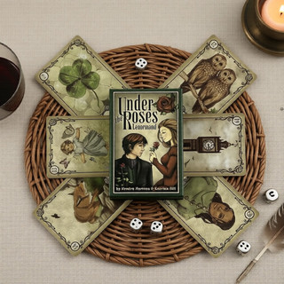 Baralho de 39 cartas «Under the Roses» – Edição de Adivinhação Lenormand em inglês; um presente para amigos e para jogar