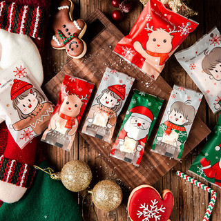 Natal Taffy biscoitos biscoito embalagem saco caixa de papel doce Nougat floco de neve saco crocante leite data máquina 