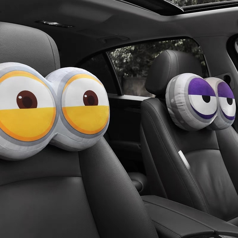 Novo encosto de cabeça do carro dos desenhos animados travesseiro assento de carro pescoço travesseiro bonito Cervical t