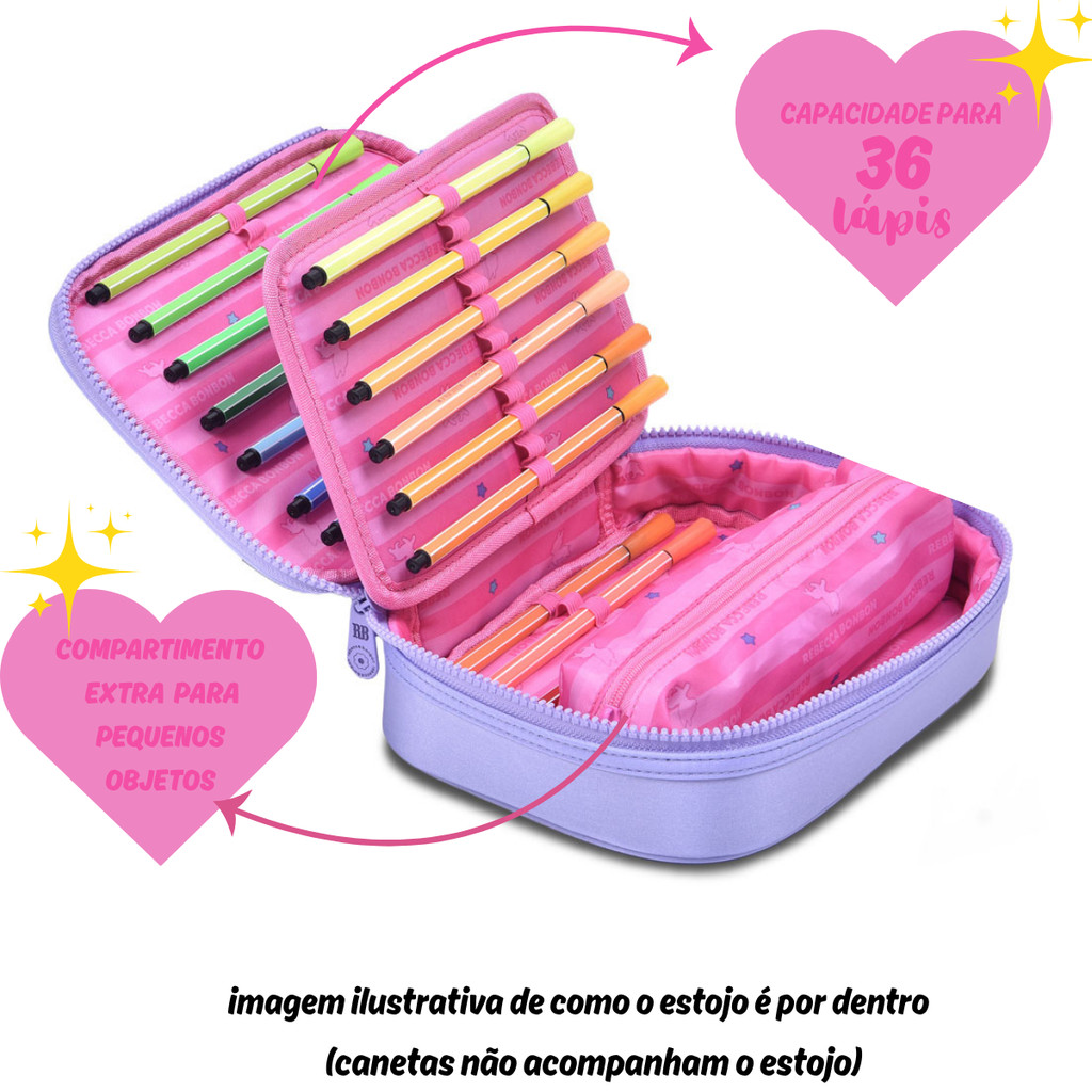 Estojo Box 36 Pens Rebecca Bonbon Jeans-Clio Style · foto 2