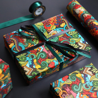 Impressão padrão papel de embrulho presente abstrato Oversized presente de aniversário para meninos caixa de presente pa
