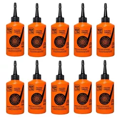 10x Oléo Grafitado Lubrificante Corrente Transmissão Relação Moto Bike 100ML