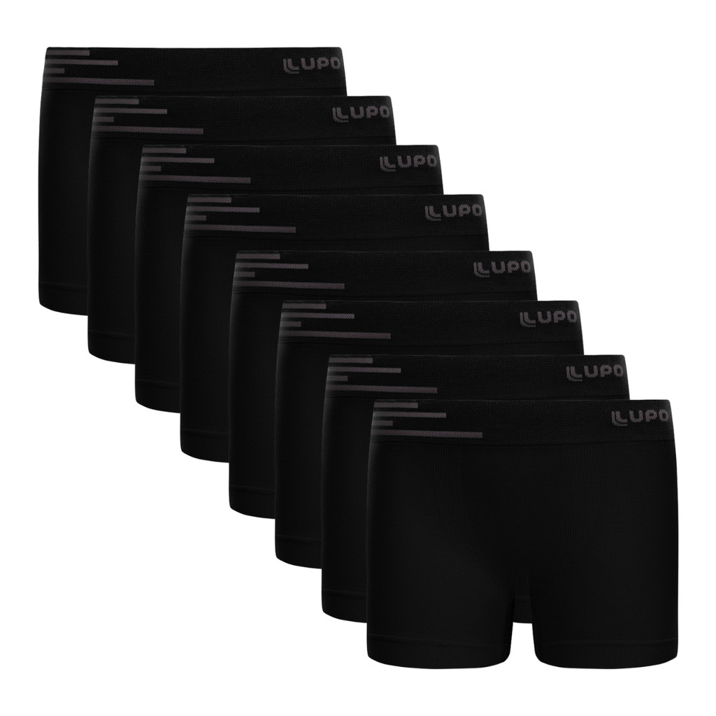 Kit 8 Cueca Boxer Infantil Box Microfibra Sem Costura Lupo — imagem 2 de 2