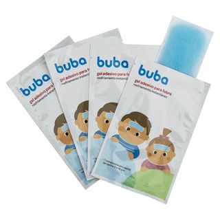 Gel Adesivo Compressa Para Febre Infantil Buba 4 Un