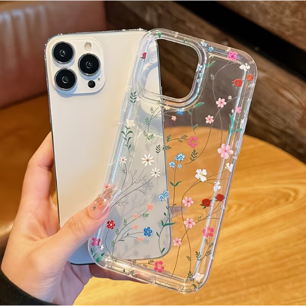 Capa Capinha TPU Anti-Impacto Para Toda Linha de Samsung Galaxy A16 A15 A14 A55 A35 A54 A34 A26S24 Estampa floral — imagem 2 de 2