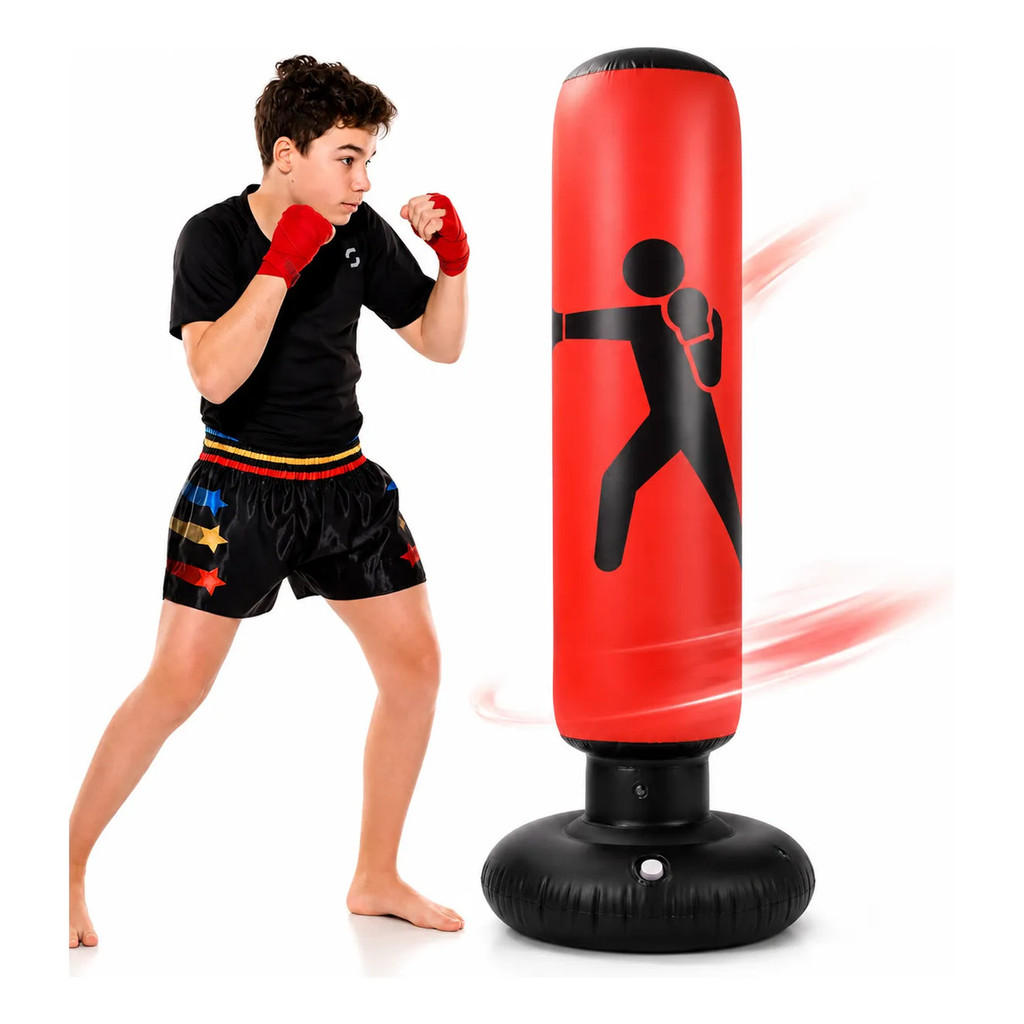Saco De Pancadas Inflavel 160cm Boxe Muay-thai Crossfit Boxe