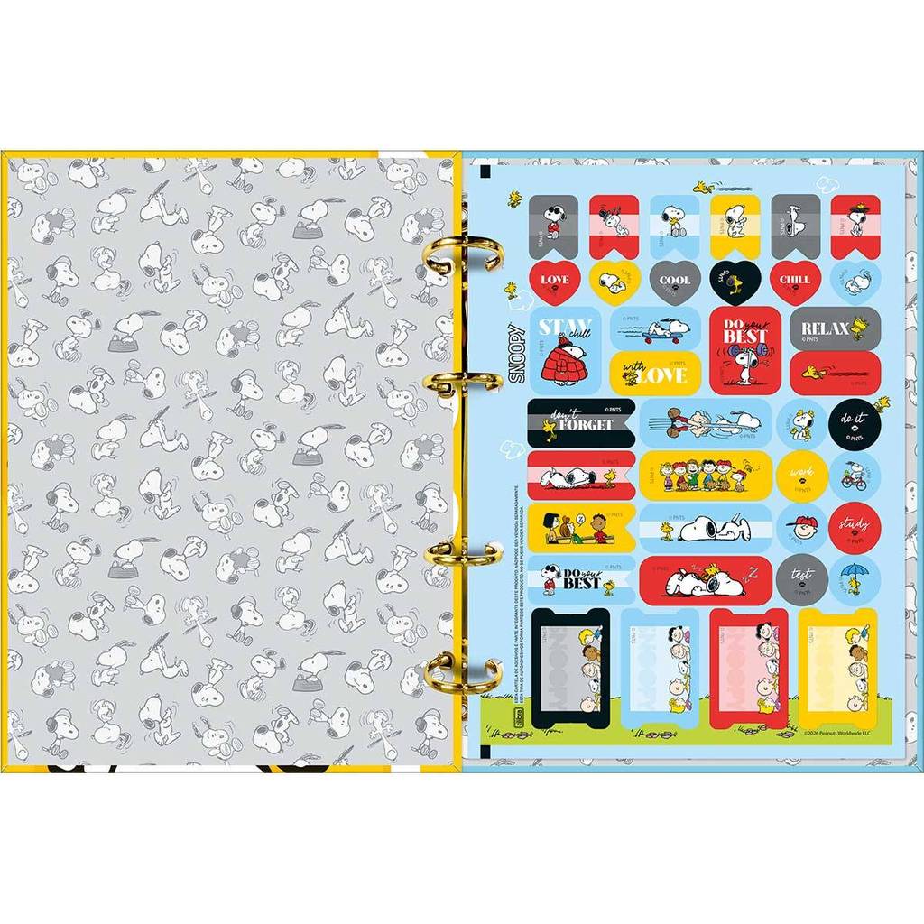 Fichário colegial 4 argolas Snoopy 351377 Tilibra · foto 2
