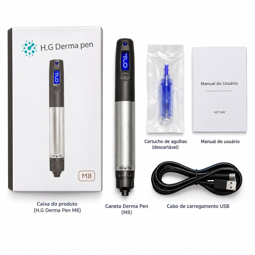 Caneta Derma Pen Micropigmentação Sem Fio M8