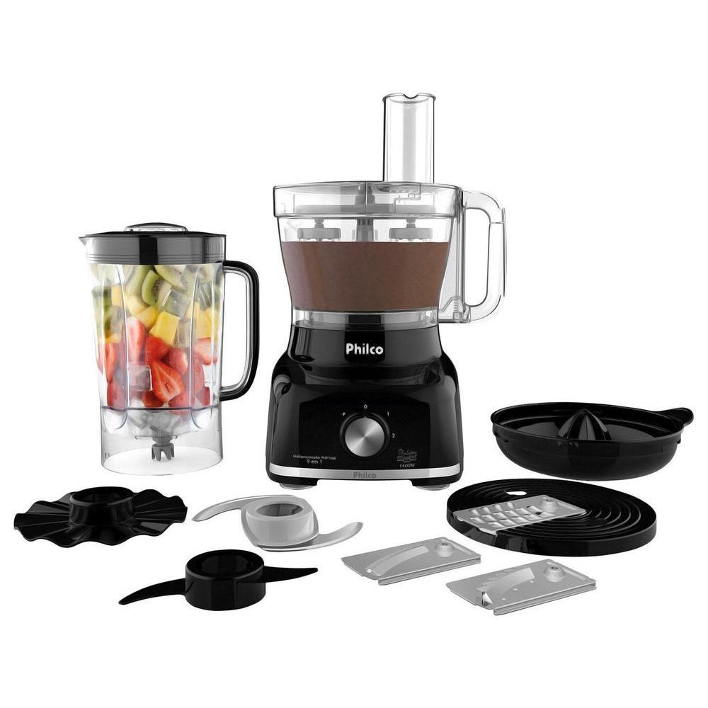 Multiprocessador de Alimentos Philco 1700W Preto PMP1600P 9 em 1