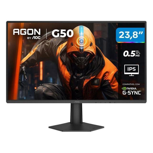 Monitor Gamer AOC 23,8" Full HD 144Hz Agon G50 IPS 0,5ms 24G50F/57 HDMI DisplayPort G-Sync