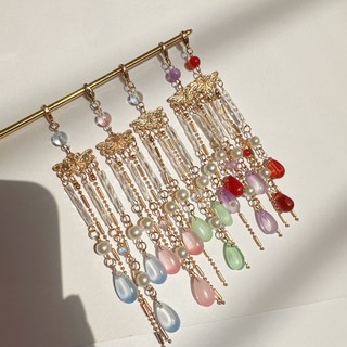 Frete grátis produto Semi-acabado borla pingente imprensa lapela passo agitando Hanfu Hairpin fã pingente estilo chinês 