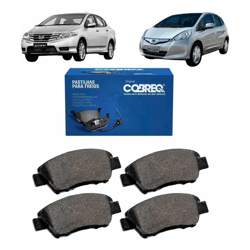 Pastilha Freio Dianteira Cobreq Para Honda City Fit 1.5 2015