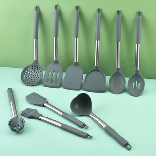 Limpeza: Espátula de silicone Colher de sopa Coador Espátula de fritura Espátula de escova de óleo Espátula de silicone 