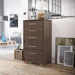 Cômoda 5 Gavetas 104,5 x 55 cm Primacy Marrom/Capuccino Wood Capuccino