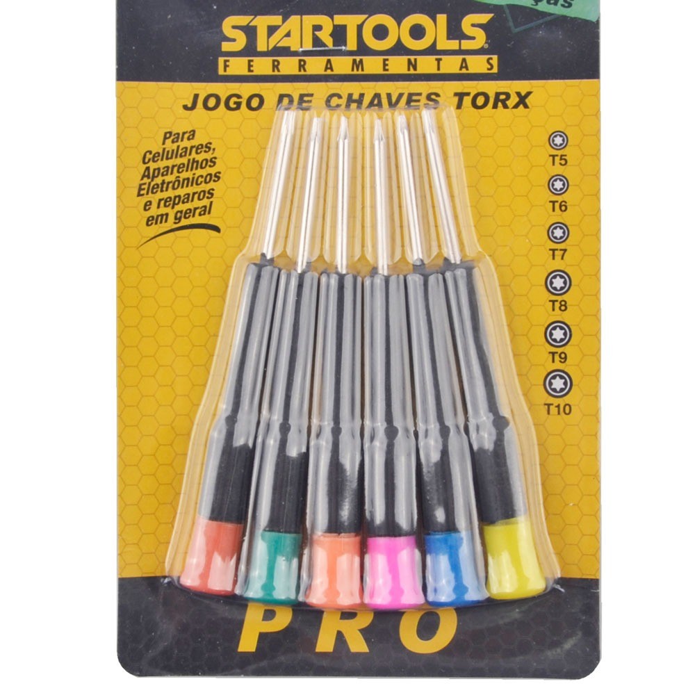 Jogo de chave hexalobular reta T5 e T10 - 000025 Startools · foto 2