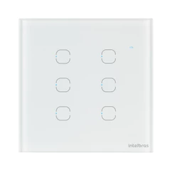 Interruptor Smart Wi-Fi Touch 6 teclas EWS 1006 Branco Intelbras