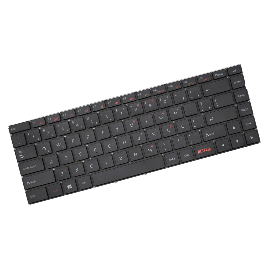 Teclado para Notebook compatível com Positivo Motion C41TA ABNT2 - Botão Netflix · foto 2