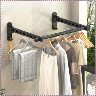 【Sem Instalação】varal de secar roupa dobrável e invisível para banheiro Varal Dobrável/Varal de Parede/Secador de Roupa
