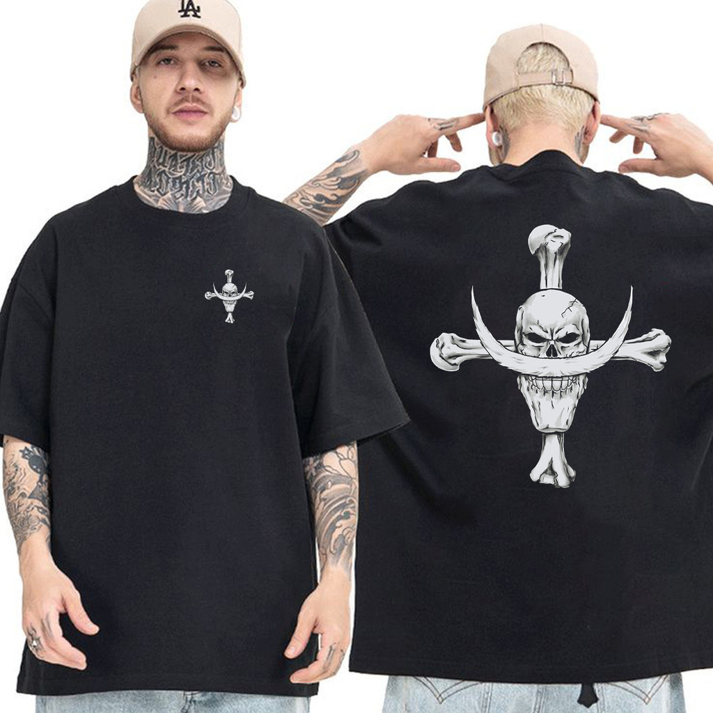 [Camiseta Premium em Algodão Puro]VOR Camiseta Masculina Barba Branca One Piece Yonkou Camisa Treino Básica Caimento