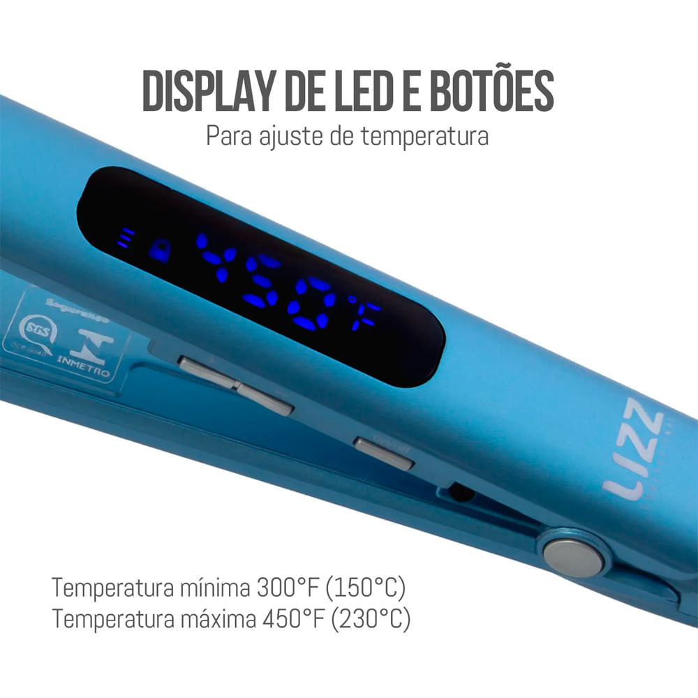 Prancha Alisadora Lizz Empire Titanium 230C/450F Bivolt — imagem 3 de 3