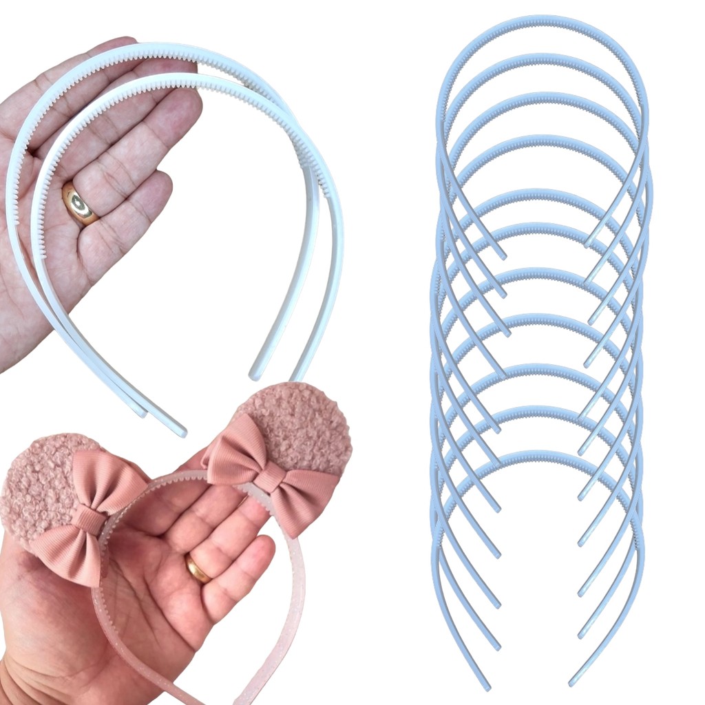 Tiara Dentinho Inquebrável Yama Abs Branca Resistente Flexível Base Artesanato Customizar Laços Revenda Atacado em Oferta na Shopee