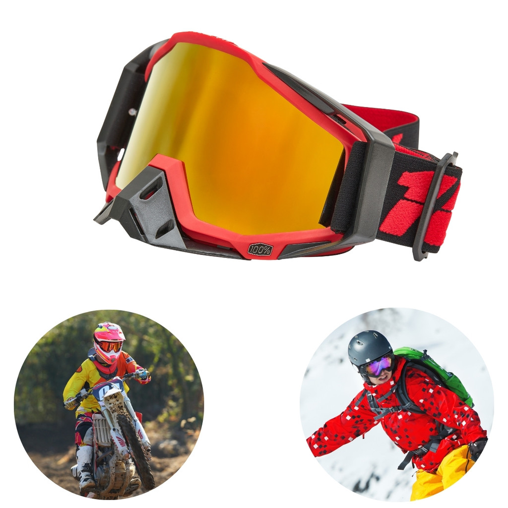 Óculos Esporte Radical Motocross Snowboard Paintball Jet Ski Lente Espelhada Polarizada