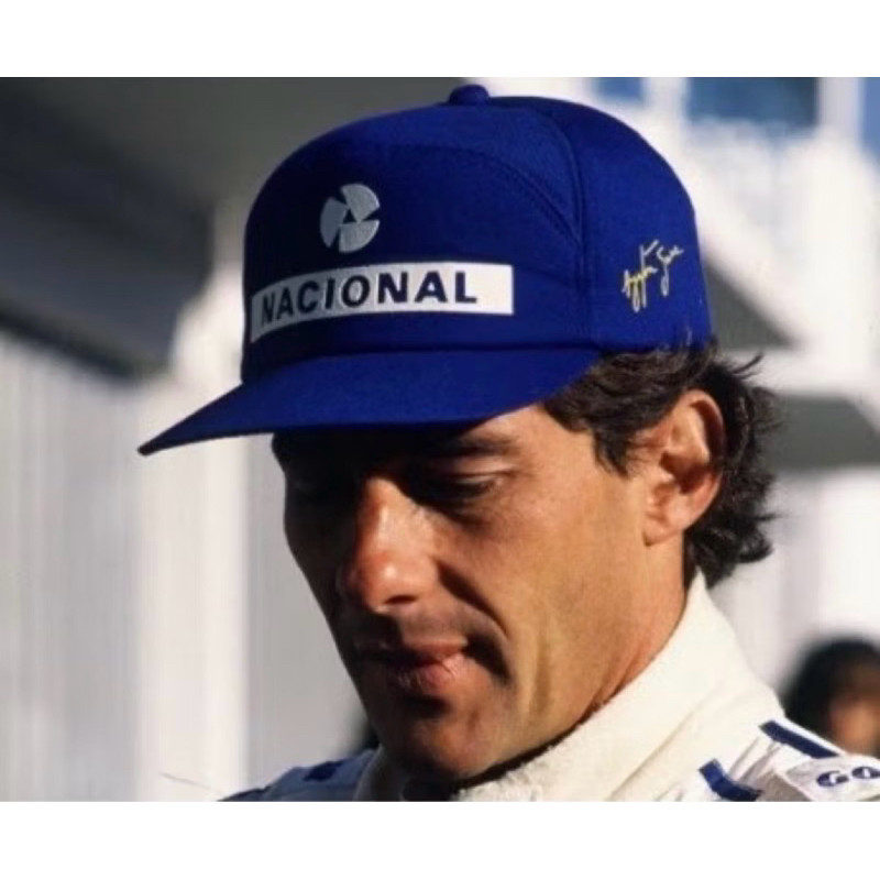 Boné Nacional Original Ayrton Senna Azul Royal
