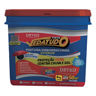 Vedatudo Tinta Emborrachada Platina 4K TINTAEMBPLGL Dryko em Oferta na Shopee