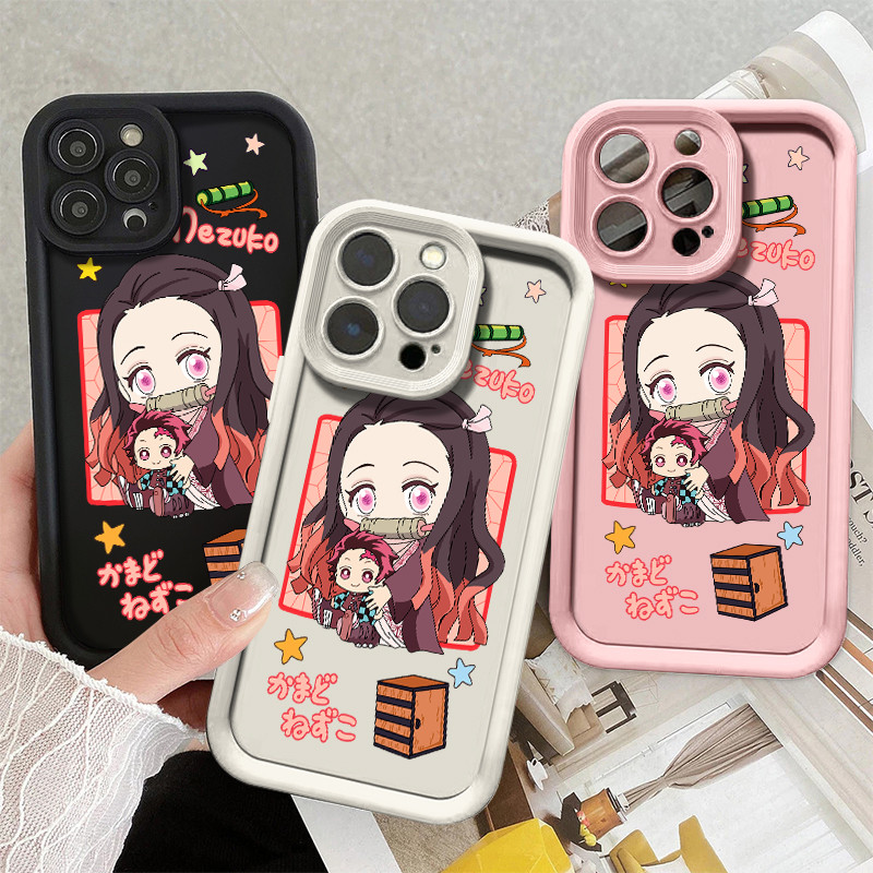Capinha de celular anti impacto de Anime Caçadora de Demônios para iPhone xr max 11 12 13 16 15 14 pro 15 Plus capa T060