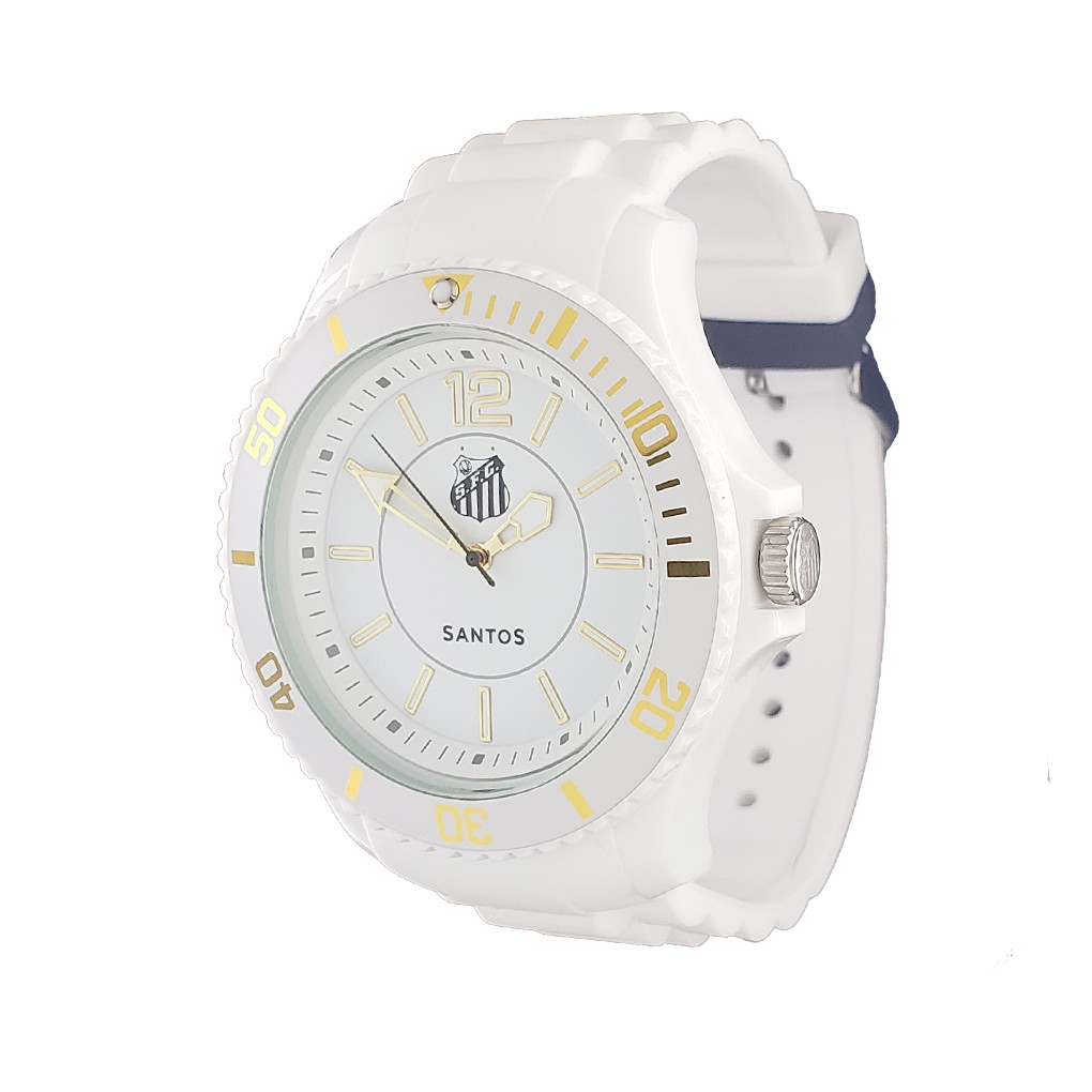 Relógio Santos FC Oficial Masculino Branco SAN0031