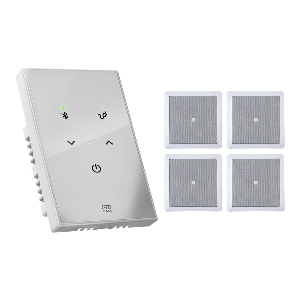 Kit Recepção - Amplificador de Parede Db Series Db Wall  + 4 Arandelas 6co1q Jbl Branco
