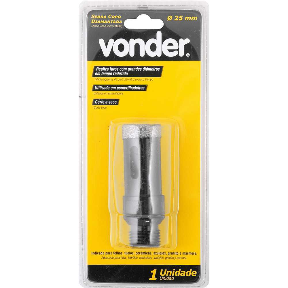 Serra Copo Diamantada 25 mm Para Esmerilhadeira Vonder em Oferta na Shopee