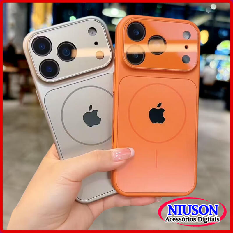 Original AG Nano Vidro Fosco Para Magsafe Capa Magnética iPhone 17 16 15 14 13 12 11 Pro Max