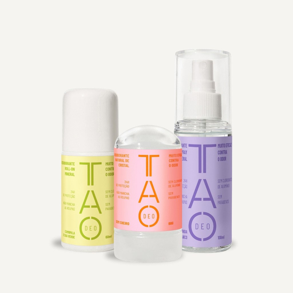 Kit Viagem 3 Desodorantes Naturais Veganos e Hipoalergênicos