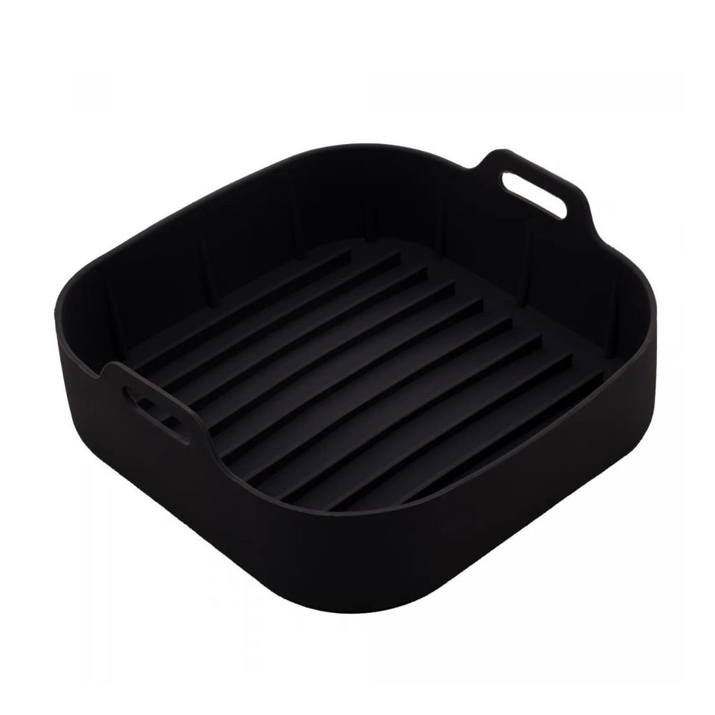Forma Quadrada de Silicone P/ Air Fryer Preta 20cm - Lyor em Oferta na Shopee