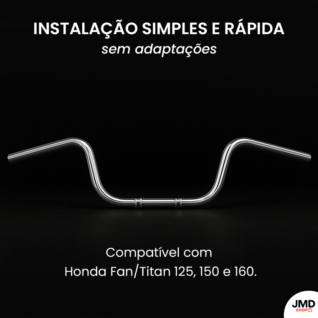 Guidão De Moto Com Suporte Peso Pezinho Modelo Cargo Fan Titan CG Star 160/150/125 Motocicleta Moto